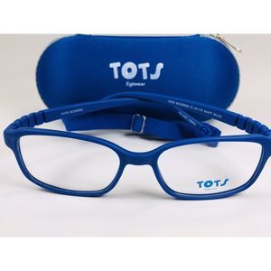 New TOTS Matte Blue BUDDIES Eyeglasses for KIDS 51mm with Case & Strap